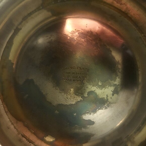 Antique Coffee Pot EP Brass Silver Viking Plate Lead Mounts - Picture 8 of 10